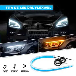 Kit Fita Led DRL + Pisca Seta Sequencial 12v 45cm