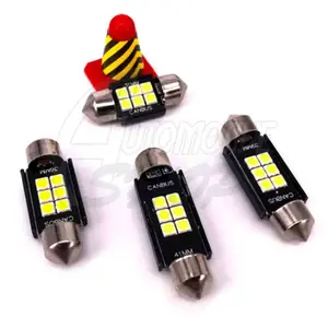 Lampada Torpedo de 6 Leds SMD 36mm Cambus Super Branco Un.