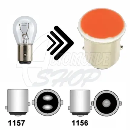 Lâmpada Um Polo 1156 P21W de Led COB Vermelho Unidade
