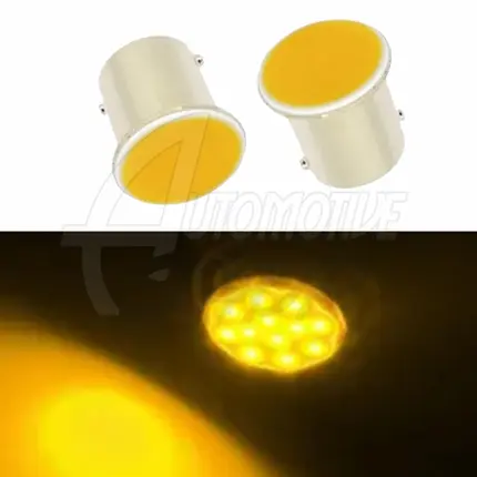 Lâmpada Dois Polos 1157 P21W/ 5Wde Led COB ambar laranja Uni