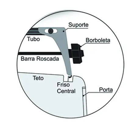 Rack de Teto Vhip Fix.Calha Corsa Astra Kadett Fiesta C.930