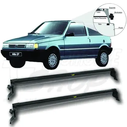 Rack de Teto Vhip Fix.Porta Fiat Uno 84 até 2014 2pts C.918