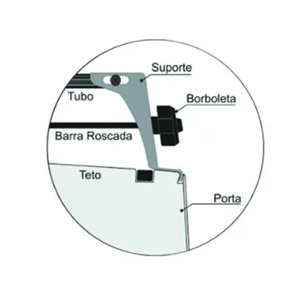 Rack de Teto Vhip Fix.Porta Fiat Palio 4pts 94/ 2019 C.915
