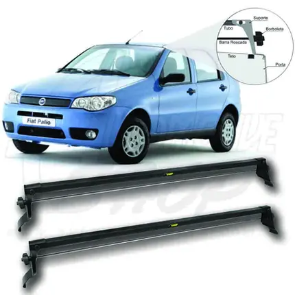 Rack de Teto Vhip Fix.Porta Fiat Palio 4pts 94/ 2019 C.915