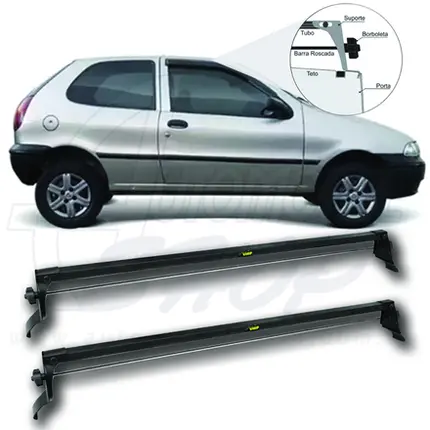 Rack de Teto Vhip Fix.Porta Fiat Palio 2pts 94/ 2019 C.912