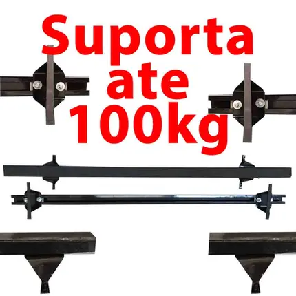 Rack de Teto Roca Bagageiros 100kg Furar Todos os carros 196