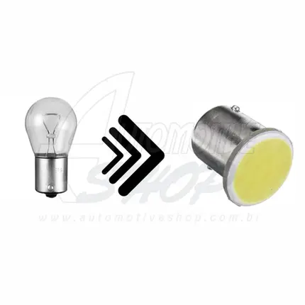 Lâmpada Um Polo P21W de Led COB super branco Unidade