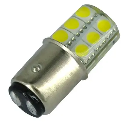 Lâmpada Dois Polos de 12 Leds Com SILICONE super branco Un.