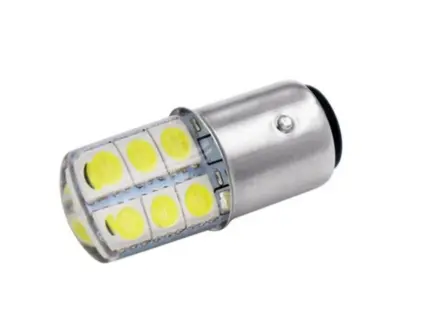 Lâmpada Dois Polos de 12 Leds Com SILICONE super branco Un.