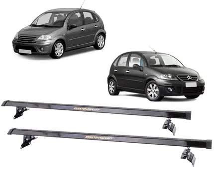 Rack Teto Resistent Sport Citroen C3 2002 a 2012 4pts LW020