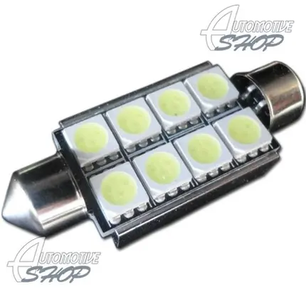 Lampada Torpedo de 8 Leds 42mm super branco - unidade