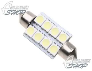 Lampada Torpedo de 8 Leds 42mm super branco - unidade