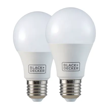 Lâmpada Led 9w Bulbo Soquete E27 110 220 Black Decker Branco