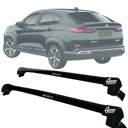 Rack Teto Aluminio Prime Fiat FastBack Turbo Audace Preto