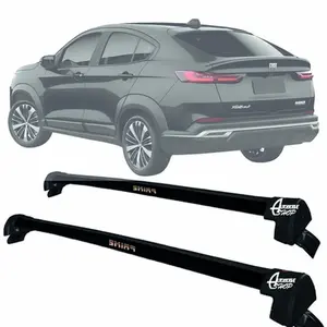 Rack Teto Aluminio Prime Fiat FastBack Turbo Audace Preto