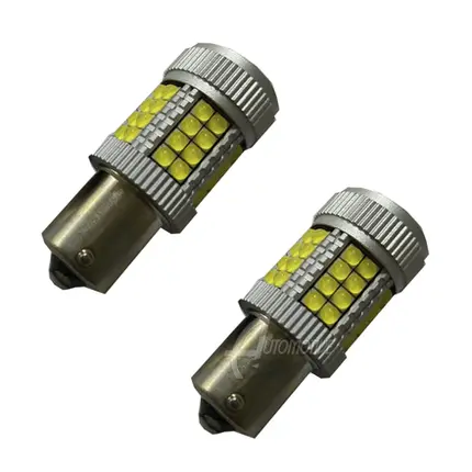 Lâmpada 1156 P21W 12v 24v Um Polo 40 Leds Cooler Branco PAR