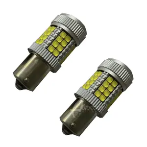 Lâmpada 1156 P21W 12v 24v Um Polo 40 Leds Cooler Branco PAR