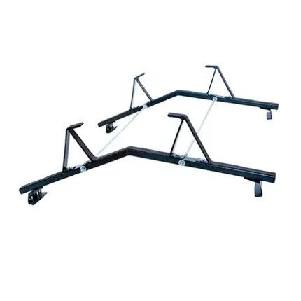 Rack de teto Porta Escada100kg Furar Todos Carros Van PRATA